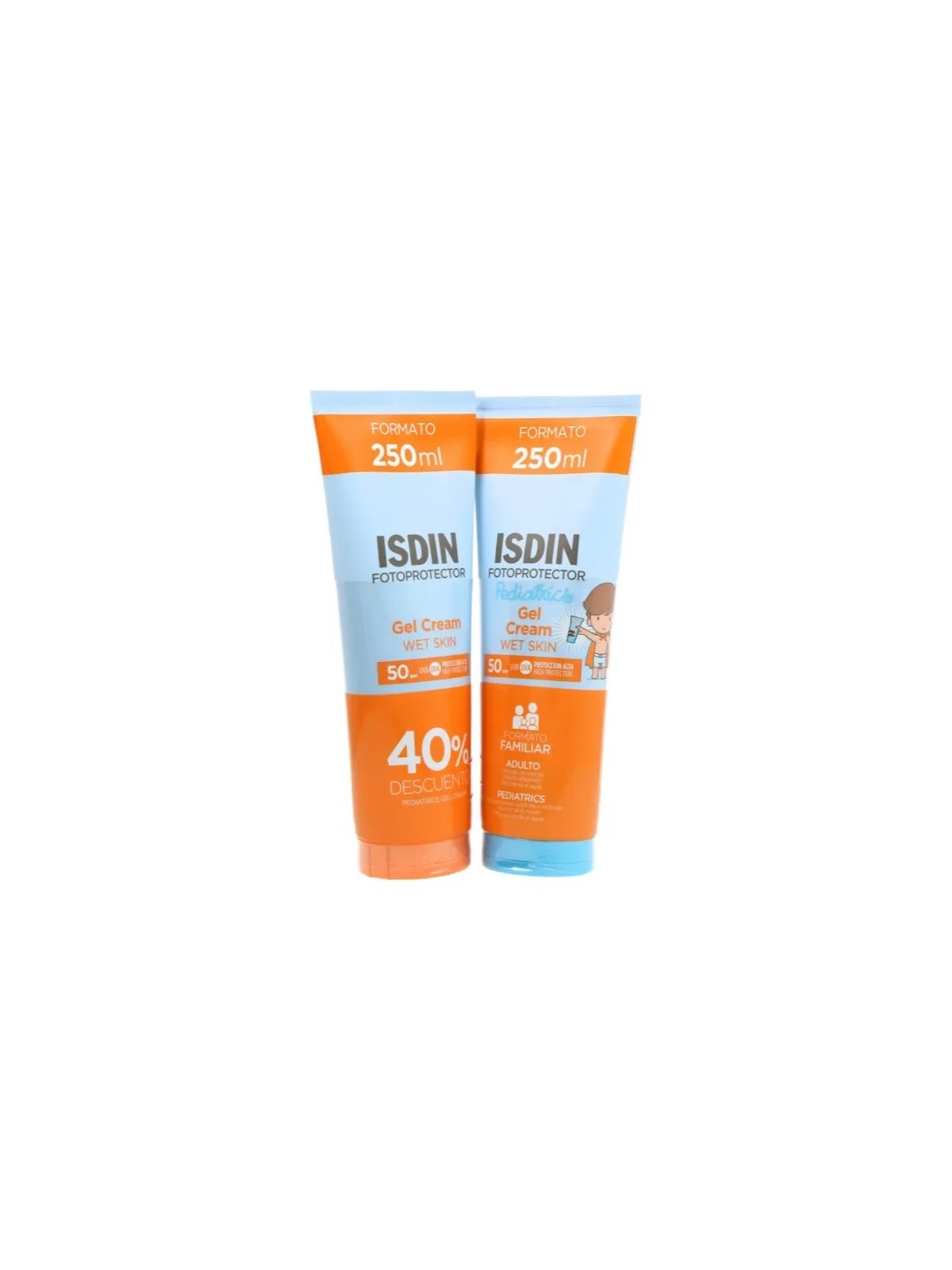 Isdin Fotoprotector Gel Cream Wet Skin Spf50 250 ml Pack Pediatrics