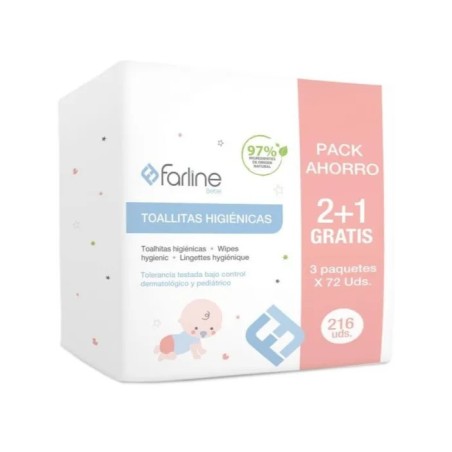 Farline Toallitas Bebé Pack 2+1 Gratis