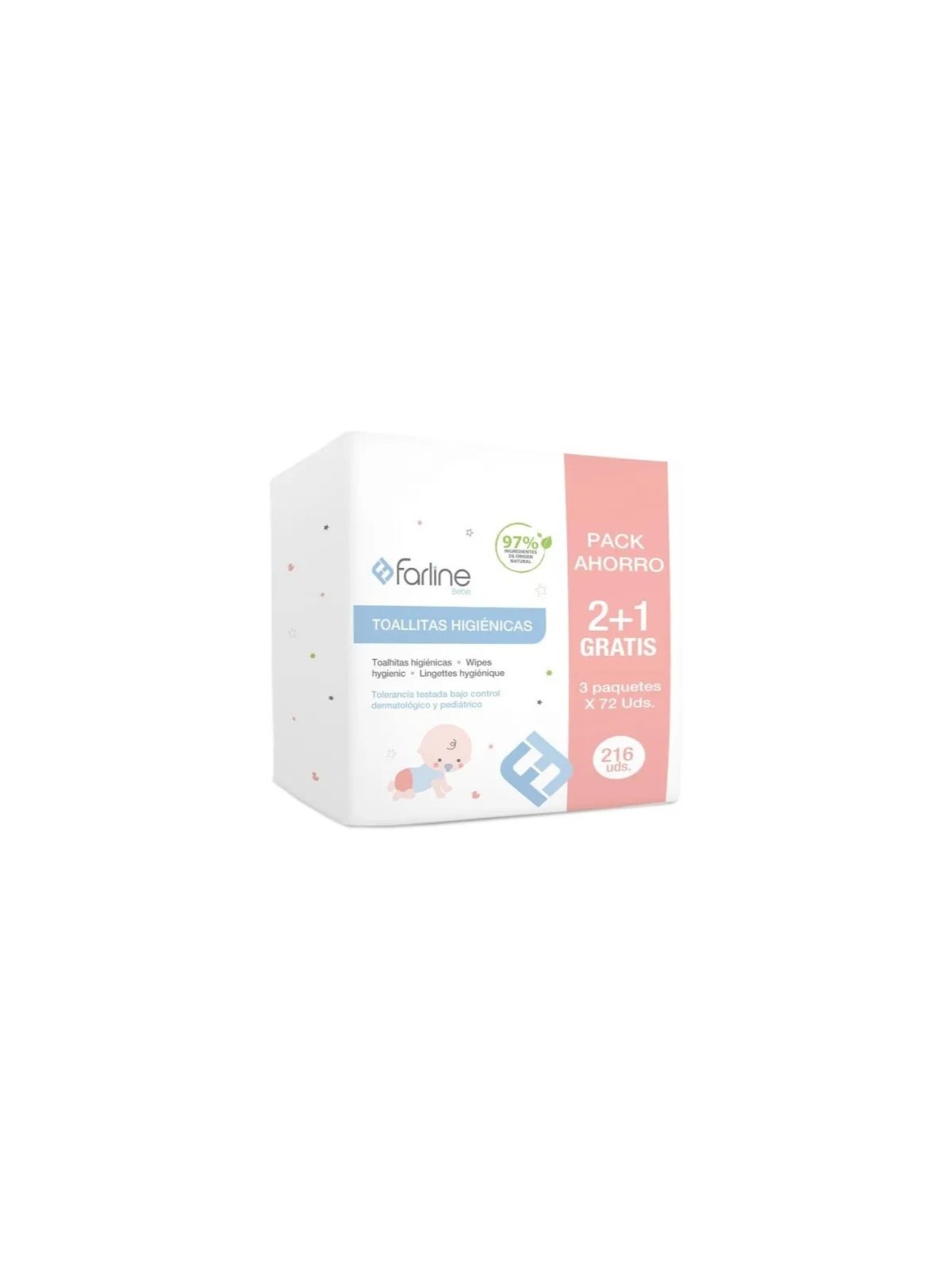 Farline Toallitas Bebé Pack 2+1 Gratis