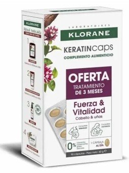 Klorane KeratinCaps Fuerza y Vitalidad Pack 3 meses