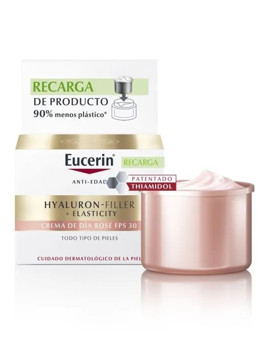 Hyaluron-Filler+Elasticity Día Rosé Spf30 Recarga