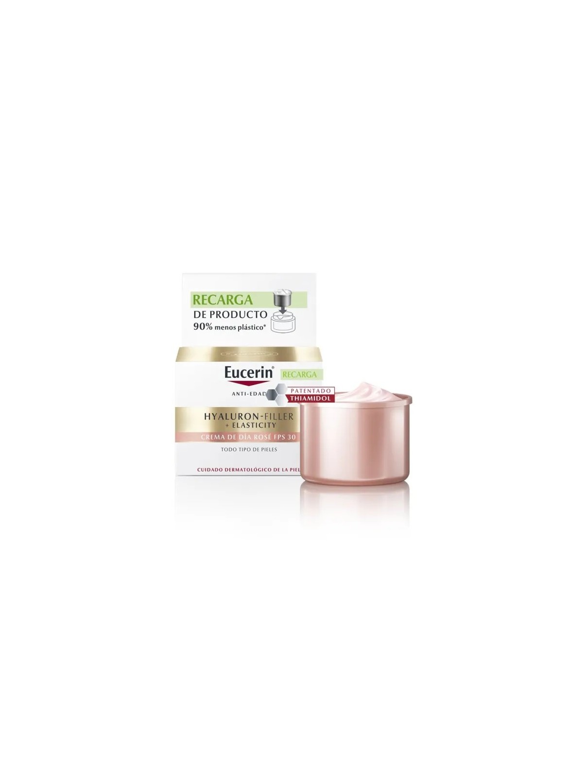 Hyaluron-Filler+Elasticity Día Rosé Spf30 Recarga