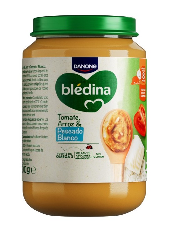 Bledina Tarrito de Tomate, Arroz y Pescado Blanco