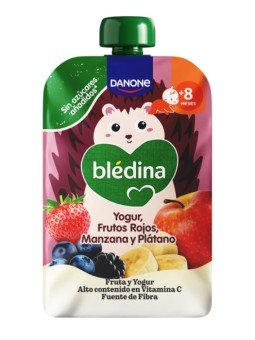 Bledina Bolsita de Yogur, Frutos Rojos, Manzana y Plátano