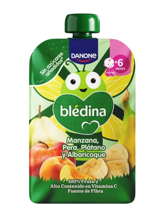 Bledina Bolsita de Manzana, Plátano, Pera y Albaricoque