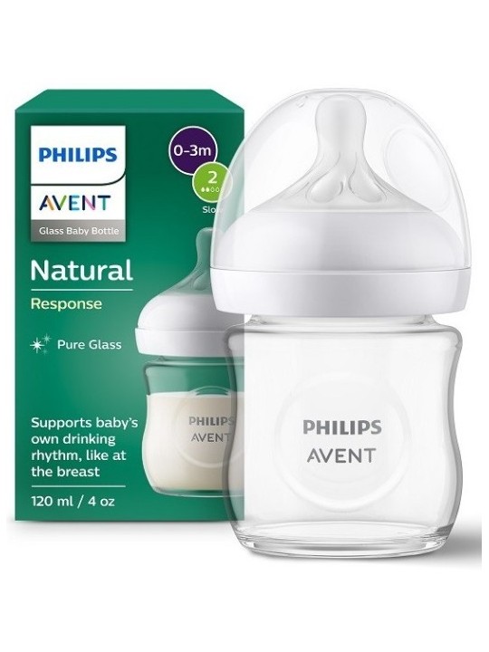 Biberón Natural Response Cristal Flujo-2 120 ml