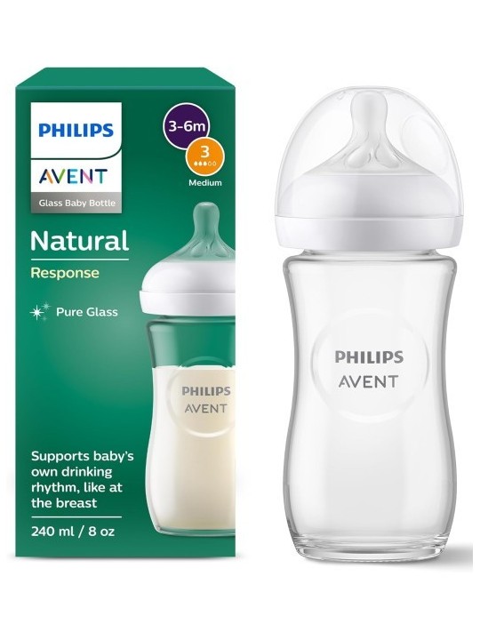 Biberón Natural Response Cristal Flujo-3 240 ml