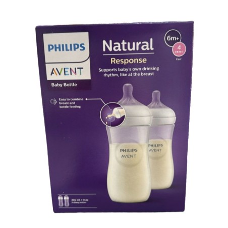 Biberón Natural Response Flujo-4 330 ml Duplo