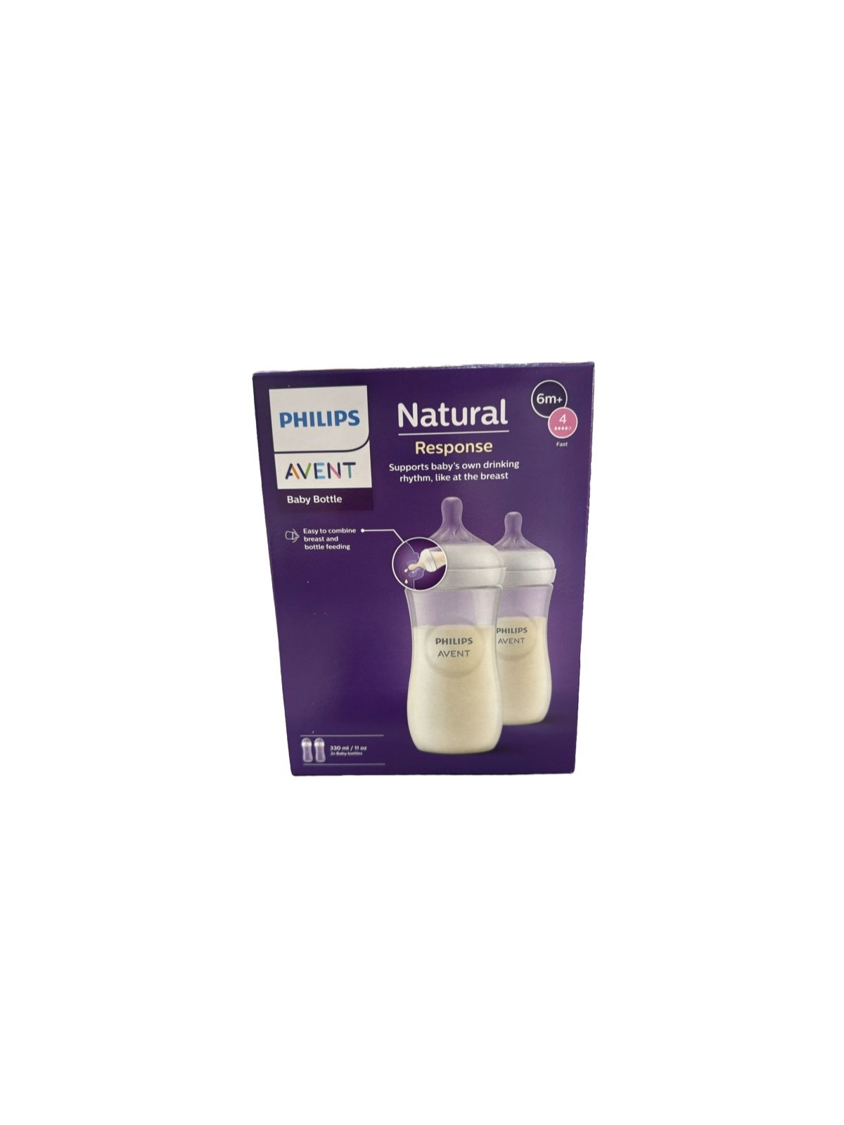 Biberón Natural Response Flujo-4 330 ml Duplo