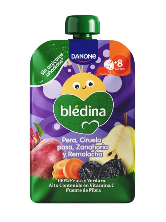 Bledina Bolsita de Pera, Ciruela pasa, Zanahoria y Remolacha