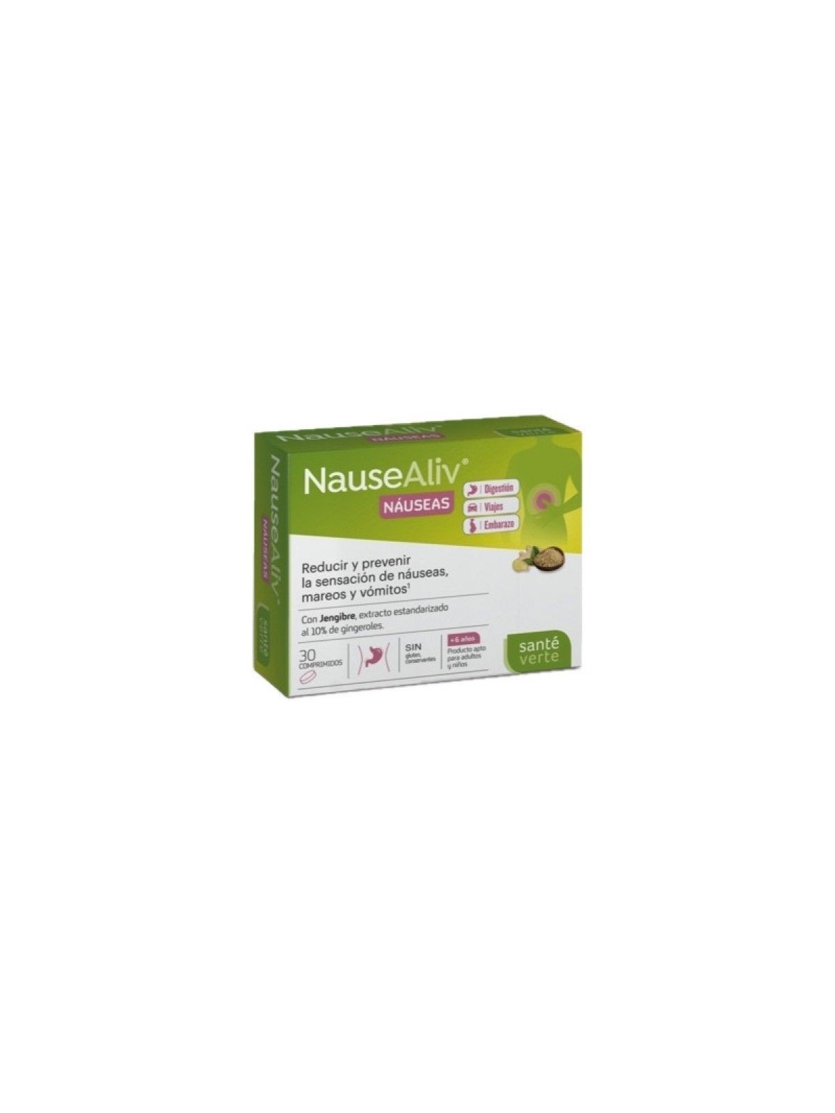 Santé Verte NauseAliv Náuseas 30 comprimidos