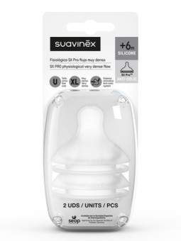 Tetina Fsiológica SX Pro Silicona Flujo Muy Denso +6m