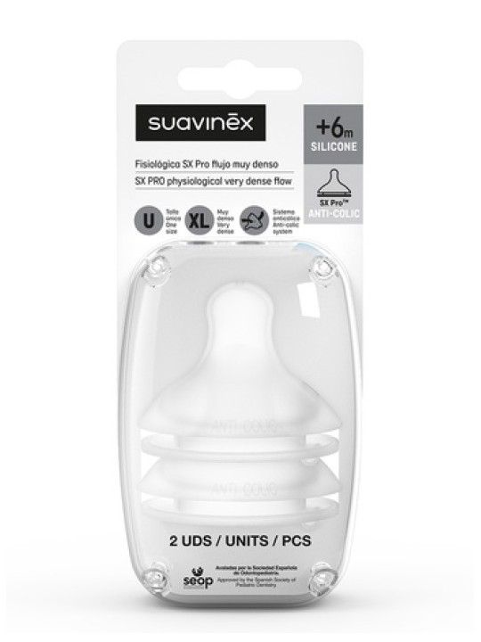 Tetina Fsiológica SX Pro Silicona Flujo Muy Denso +6m