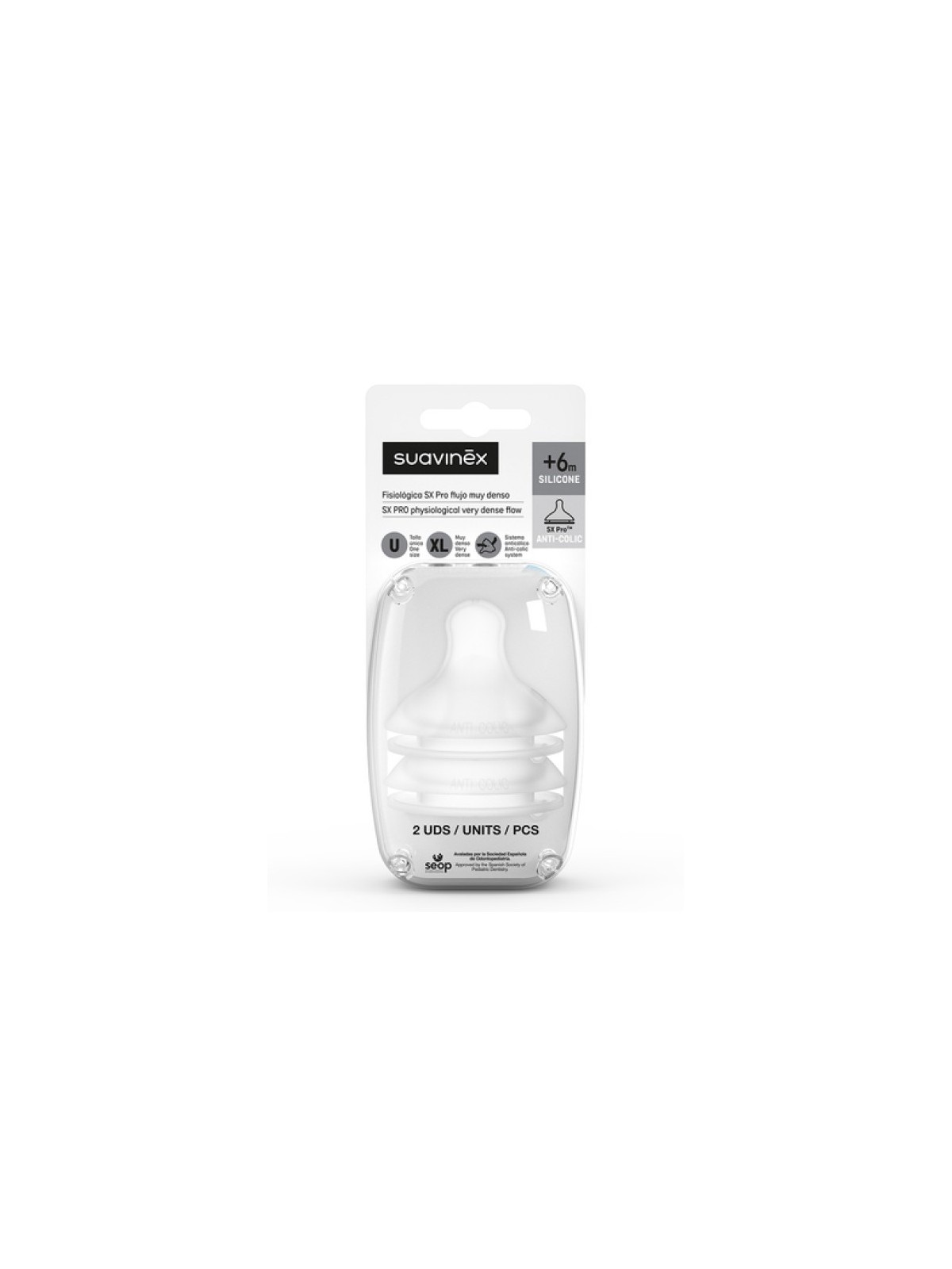 Tetina Fsiológica SX Pro Silicona Flujo Muy Denso +6m