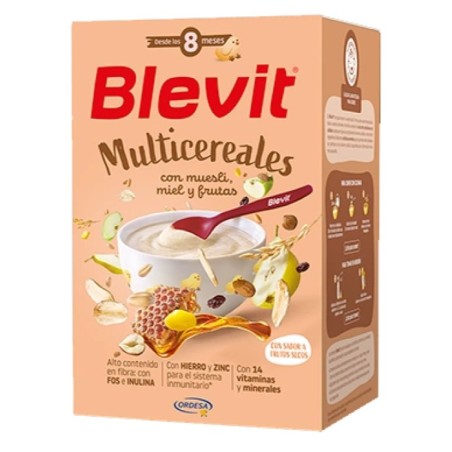 Blevit Multicereales con Muesli, Miel y Frutas