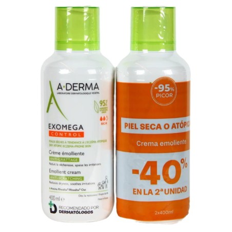 Exomega Control Crema Emoliente Antirrascado 400 ml Duplo