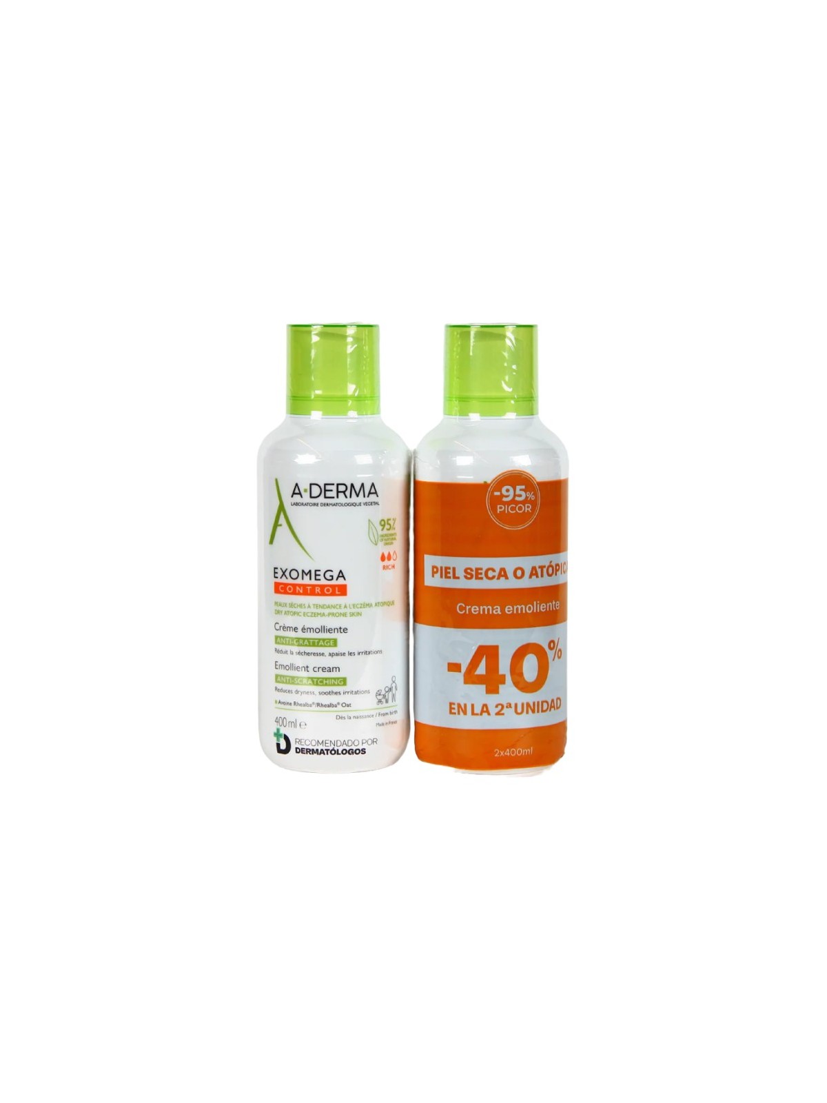 Exomega Control Crema Emoliente Antirrascado 400 ml Duplo