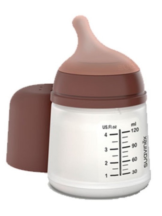 Biberón Zero·Zero Anticólico Silicona Flujo Adaptable Color Deep 120 ml