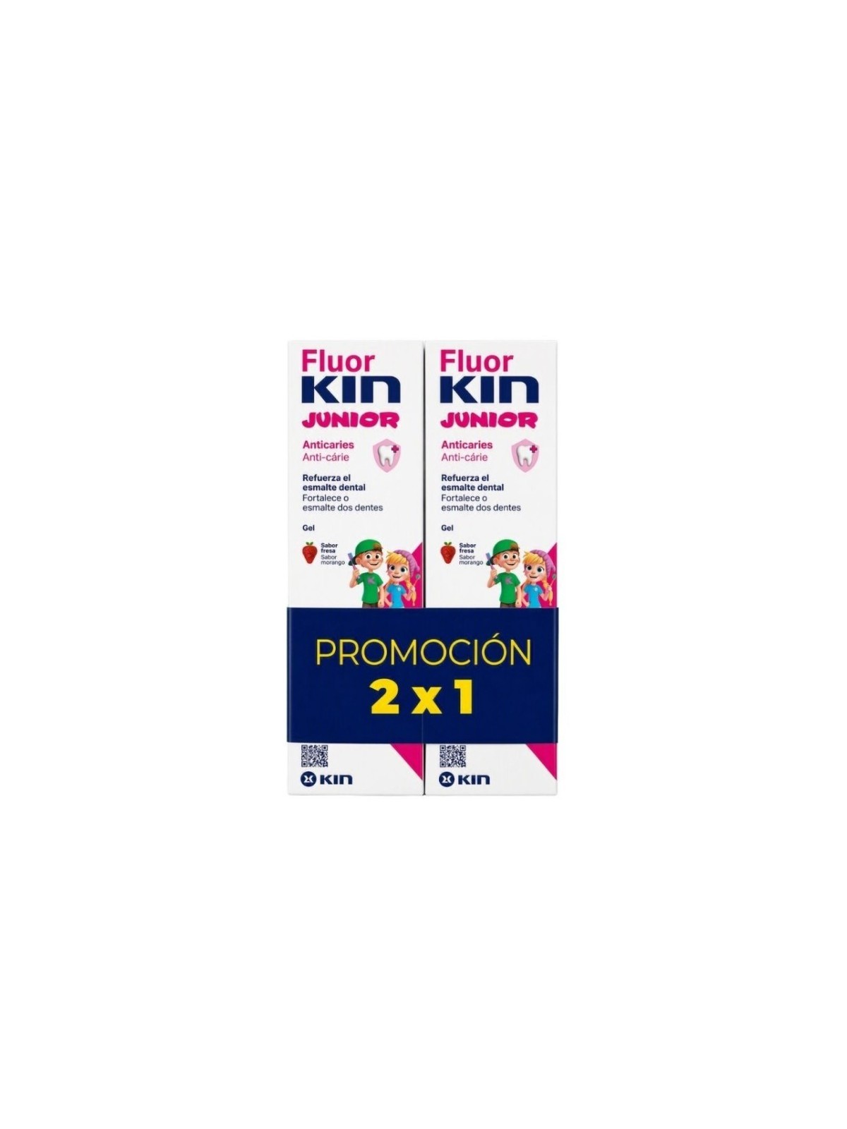 FluorKin Junior Gel Dentífrico  75 ml Duplo