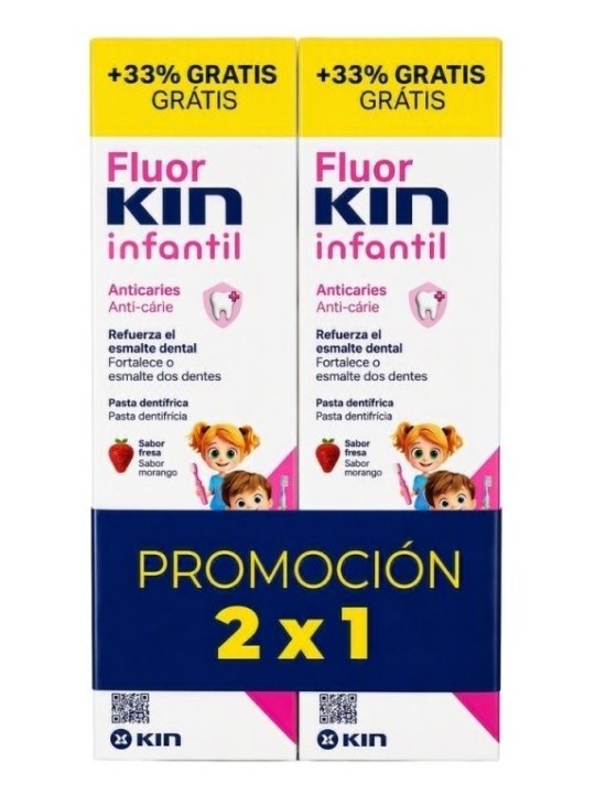 FluorKin Infantil Pasta Dentífrica 100 ml Duplo