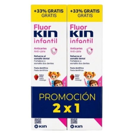 FluorKin Infantil Pasta Dentífrica 100 ml Duplo