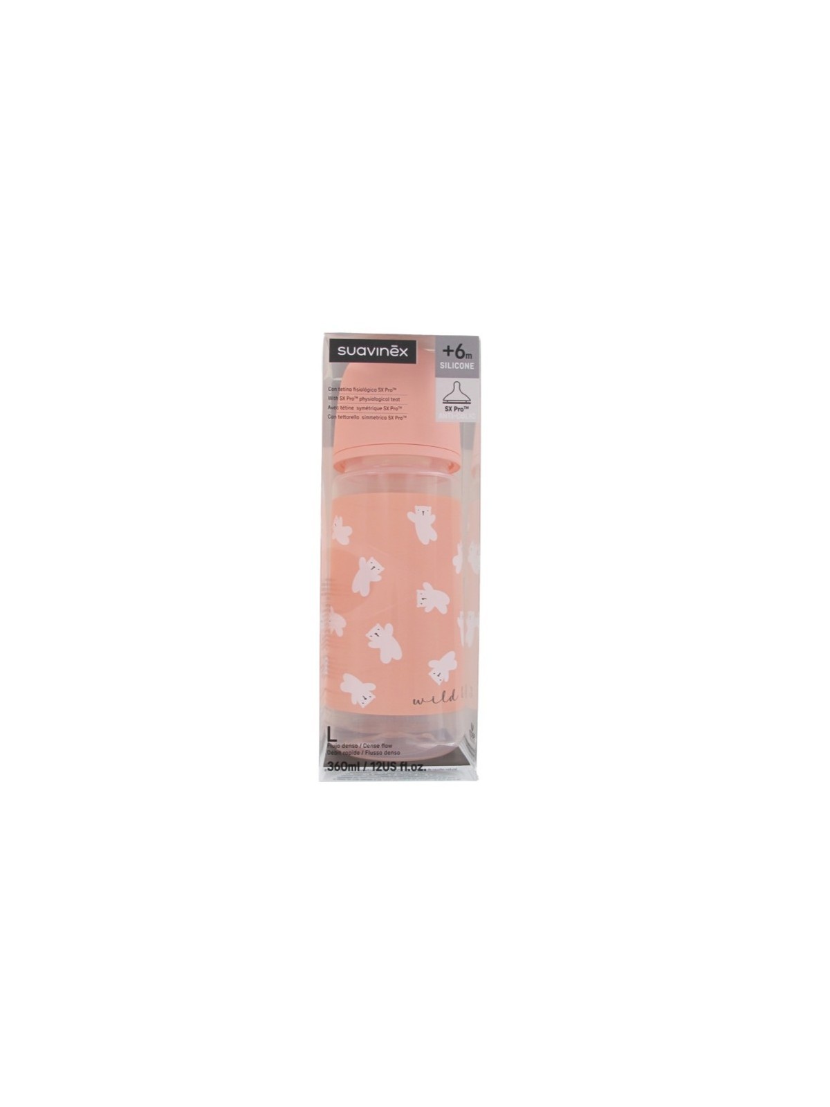 Biberón Tetina Fisiológica SX Pro Silicona +6m 360 ml