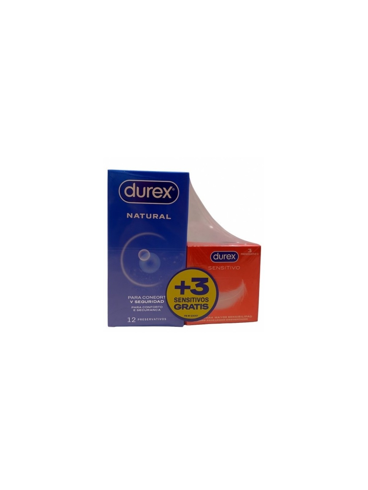 Durex Natural 12 unidades Pack +3 Sensitivos