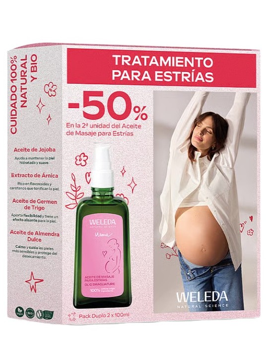 Weleda Aceite de Masaje para Estrías Duplo