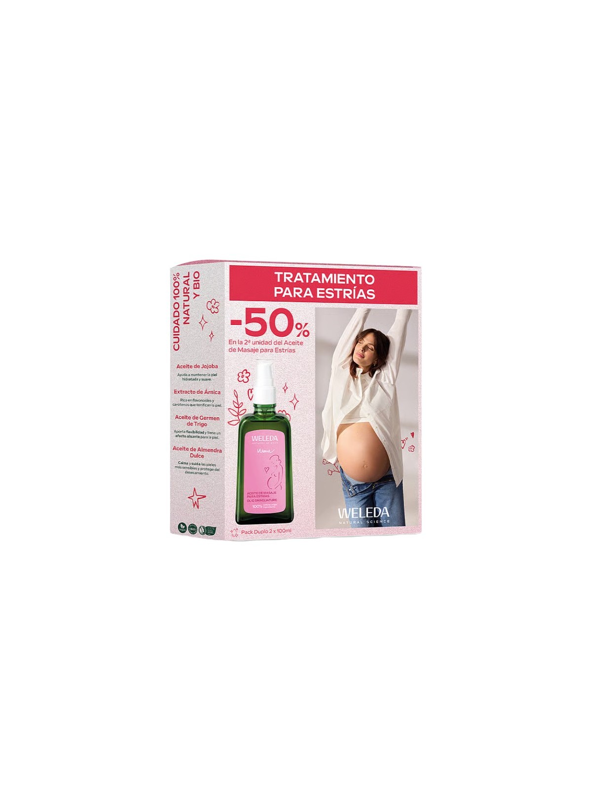 Weleda Aceite de Masaje para Estrías Duplo
